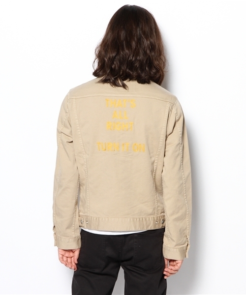 HYSTERIC GLAMOUR（ヒステリックグラマー）の「HYS FACT1刺繍SチノGジャン（ブルゾン・メンズ・ベージュ/グリーン/ブルー/チャコールグレー・SMALL/MEDIUM/LARGE）」の7枚目の写真