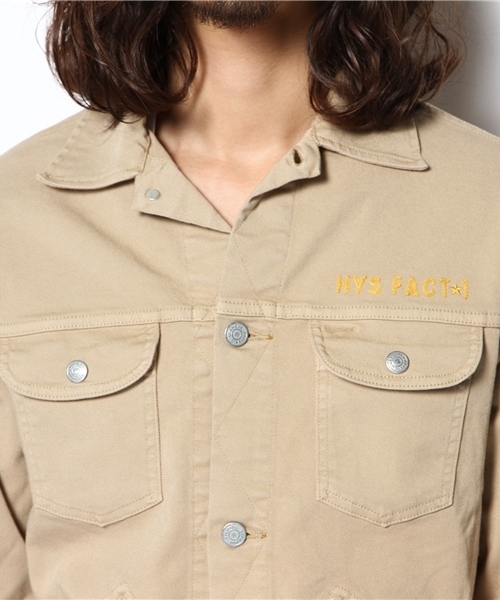 HYSTERIC GLAMOUR（ヒステリックグラマー）の「HYS FACT1刺繍SチノGジャン（ブルゾン・メンズ・ベージュ/グリーン/ブルー/チャコールグレー・SMALL/MEDIUM/LARGE）」の9枚目の写真
