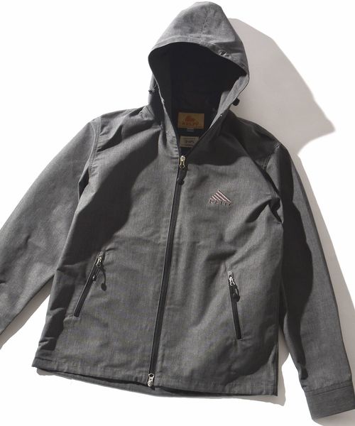 KELTY(ケルティ)の「KELTY: 別注 フード ジップブルゾン TC 19SS ■(ブルゾン・メンズ・チャコールグレー/ベージュ・SMALL/MEDIUM/LARGE/X-LARGE)」の2枚目の写真