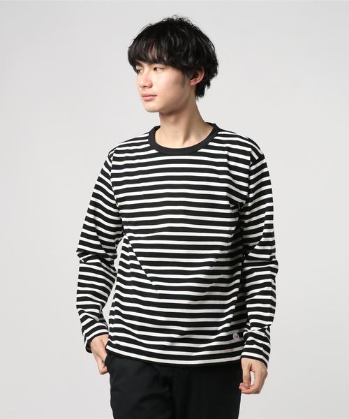 Burner(バーナー)の「【Drole&FUN】ナローボーダー Tシャツ(Tシャツ/カットソー・メンズ・ホワイト系その他/ブラック系その他/グレー系その他/ブルー系その他/レッド系その他/ホワイト系その他2・L/M)」の1枚目の写真