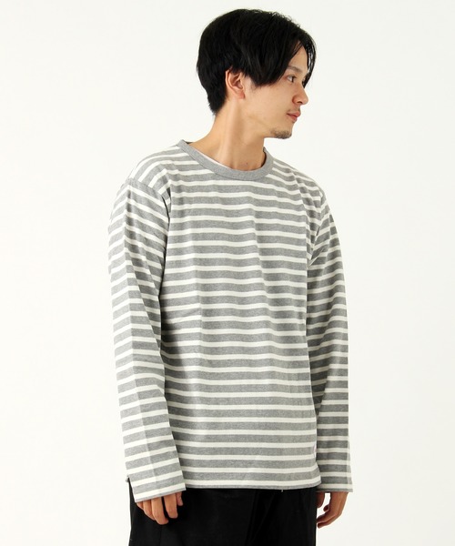 Burner(バーナー)の「【Drole&FUN】ナローボーダー Tシャツ(Tシャツ/カットソー・メンズ・ホワイト系その他/ブラック系その他/グレー系その他/ブルー系その他/レッド系その他/ホワイト系その他2・L/M)」の5枚目の写真