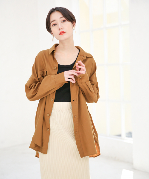 LOWRYS FARM(ローリーズファーム)の「CPOシャツ 827715(シャツ/ブラウス・レディース・ブラック/ブラウン/カーキ/アイボリー・FREE)」の5枚目の写真