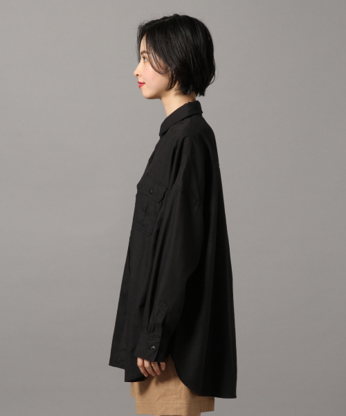 LOWRYS FARM(ローリーズファーム)の「CPOシャツ 827715(シャツ/ブラウス・レディース・ブラック/ブラウン/カーキ/アイボリー・FREE)」の10枚目の写真