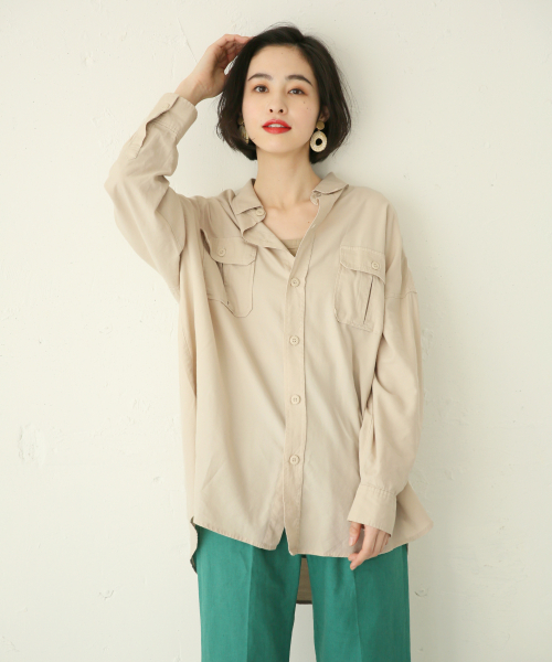 LOWRYS FARM(ローリーズファーム)の「CPOシャツ 827715(シャツ/ブラウス・レディース・ブラック/ブラウン/カーキ/アイボリー・FREE)」の20枚目の写真