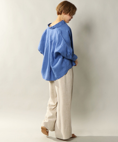 notch.(ノッチ)の「リネンシャツ(シャツ/ブラウス・レディース・ベージュ/オフホワイト/ブルー/オリーブ・M)」の17枚目の写真