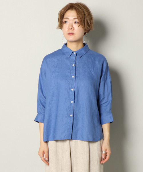 notch.(ノッチ)の「リネンシャツ(シャツ/ブラウス・レディース・ベージュ/オフホワイト/ブルー/オリーブ・M)」の15枚目の写真
