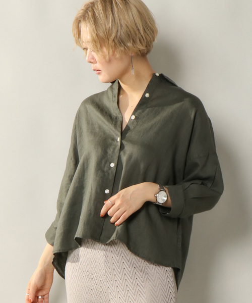 notch.(ノッチ)の「リネンシャツ(シャツ/ブラウス・レディース・ベージュ/オフホワイト/ブルー/オリーブ・M)」の22枚目の写真