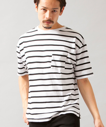 BEAUTY&YOUTH UNITED ARROWS | BY ∴ ボーダー ワイド クルーネック ビック カットソー◆§§(Tシャツ/カットソー)
