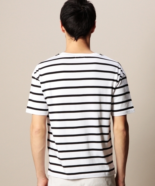 BEAUTY&YOUTH UNITED ARROWS(ビューティーアンドユースユナイテッドアローズ)の「BY ∴ ボーダー ワイド クルーネック ビック カットソー◆(Tシャツ/カットソー・メンズ・ホワイト/ネイビー/コバルトブルー・MEDIUM/SMALL/LARGE)」の22枚目の写真