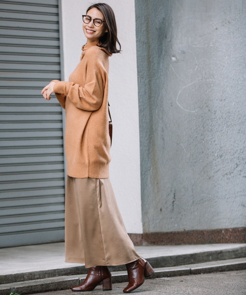 Munich(ミューニック)の「フォックスミックスヤーンニットタートルネックプルオーバー(ニット/セーター・レディース・ライトグレー/ブラック/パープル/サーモンピンク・FREE)」の6枚目の写真