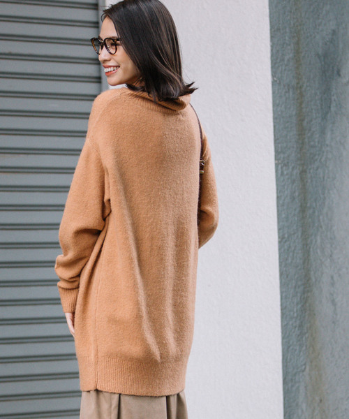 Munich(ミューニック)の「フォックスミックスヤーンニットタートルネックプルオーバー(ニット/セーター・レディース・ライトグレー/ブラック/パープル/サーモンピンク・FREE)」の8枚目の写真