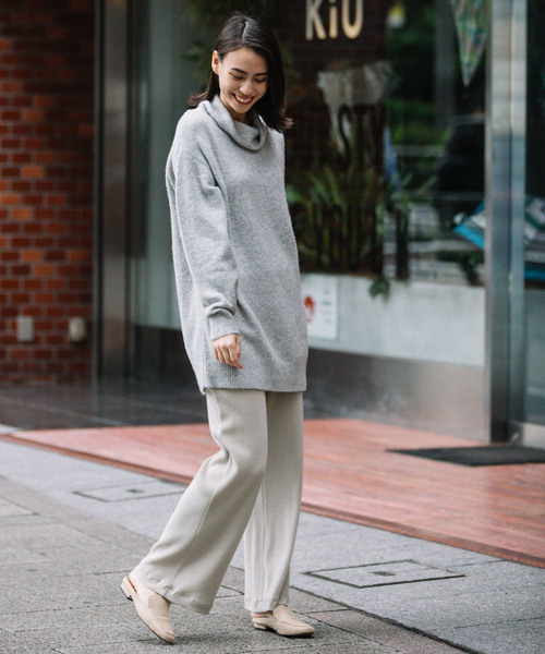 Munich(ミューニック)の「フォックスミックスヤーンニットタートルネックプルオーバー(ニット/セーター・レディース・ライトグレー/ブラック/パープル/サーモンピンク・FREE)」の14枚目の写真