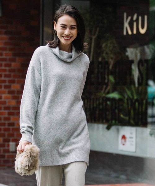 Munich(ミューニック)の「フォックスミックスヤーンニットタートルネックプルオーバー(ニット/セーター・レディース・ライトグレー/ブラック/パープル/サーモンピンク・FREE)」の16枚目の写真