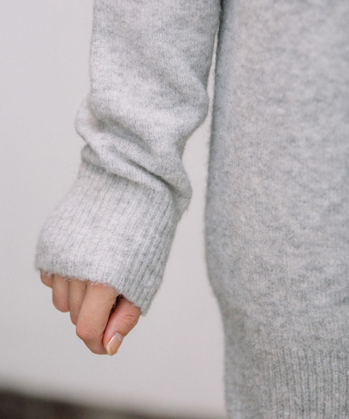 Munich(ミューニック)の「フォックスミックスヤーンニットタートルネックプルオーバー(ニット/セーター・レディース・ライトグレー/ブラック/パープル/サーモンピンク・FREE)」の20枚目の写真