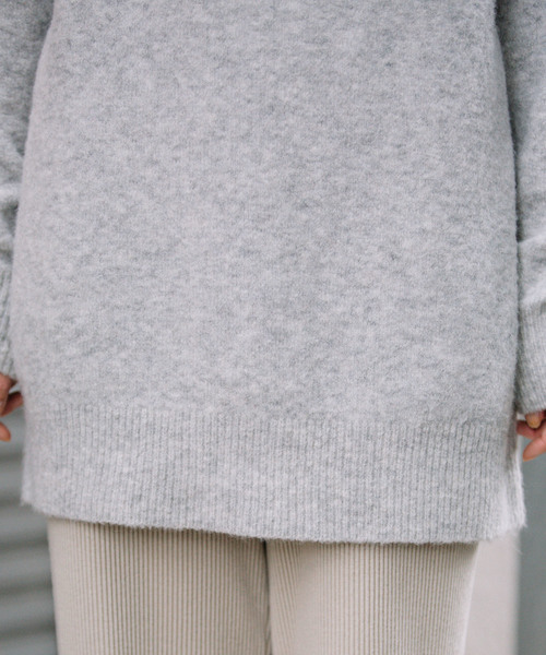 Munich(ミューニック)の「フォックスミックスヤーンニットタートルネックプルオーバー(ニット/セーター・レディース・ライトグレー/ブラック/パープル/サーモンピンク・FREE)」の21枚目の写真