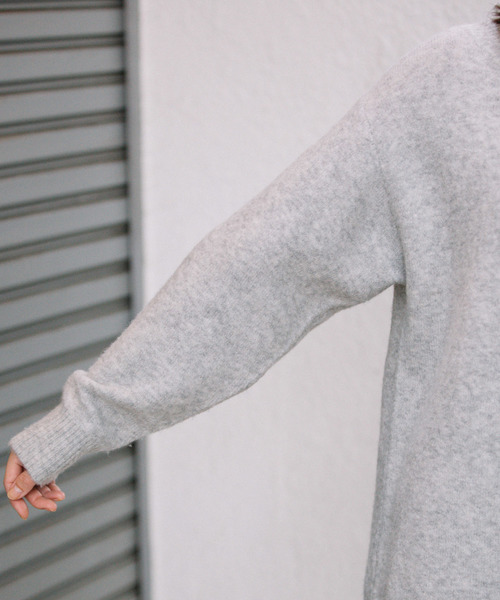 Munich(ミューニック)の「フォックスミックスヤーンニットタートルネックプルオーバー(ニット/セーター・レディース・ライトグレー/ブラック/パープル/サーモンピンク・FREE)」の19枚目の写真