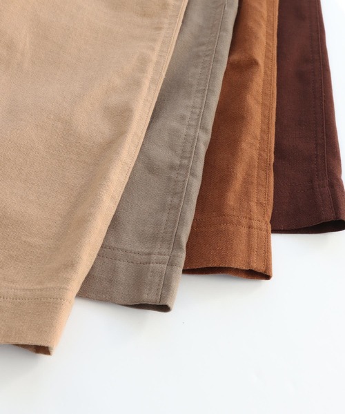 andme（アンドミー）の「【8色/3サイズ展開】リネン混ワイドベイカーサロペット（サロペット/オーバーオール・レディース・カーキ/グレイッシュベージュ/テラコッタ/ベージュ/ネイビー/ブラック/ライトカーキ/ブラウン・M/S/L）」の16枚目の写真