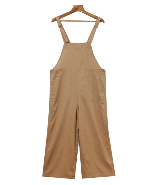 andme（アンドミー）の「【8色/3サイズ展開】リネン混ワイドベイカーサロペット（サロペット/オーバーオール・レディース・カーキ/グレイッシュベージュ/テラコッタ/ベージュ/ネイビー/ブラック/ライトカーキ/ブラウン・M/S/L）」の15枚目の写真