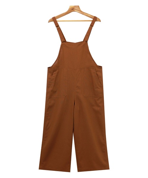 andme（アンドミー）の「【8色/3サイズ展開】リネン混ワイドベイカーサロペット（サロペット/オーバーオール・レディース・カーキ/グレイッシュベージュ/テラコッタ/ベージュ/ネイビー/ブラック/ライトカーキ/ブラウン・M/S/L）」の10枚目の写真