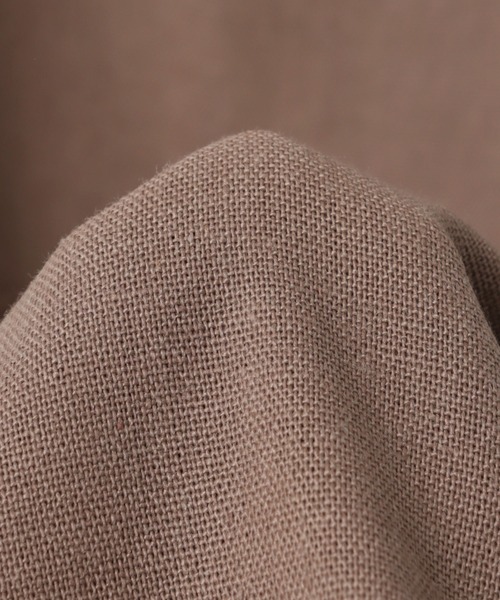 andme（アンドミー）の「【8色/3サイズ展開】リネン混ワイドベイカーサロペット（サロペット/オーバーオール・レディース・カーキ/グレイッシュベージュ/テラコッタ/ベージュ/ネイビー/ブラック/ライトカーキ/ブラウン・M/S/L）」の19枚目の写真