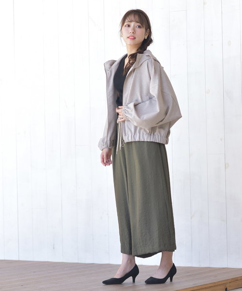 rps（アールピーエス）の「フード付ジップブルゾン（ブルゾン・レディース・ベージュ/ブラック/ライトベージュ/オレンジ・M）」の9枚目の写真