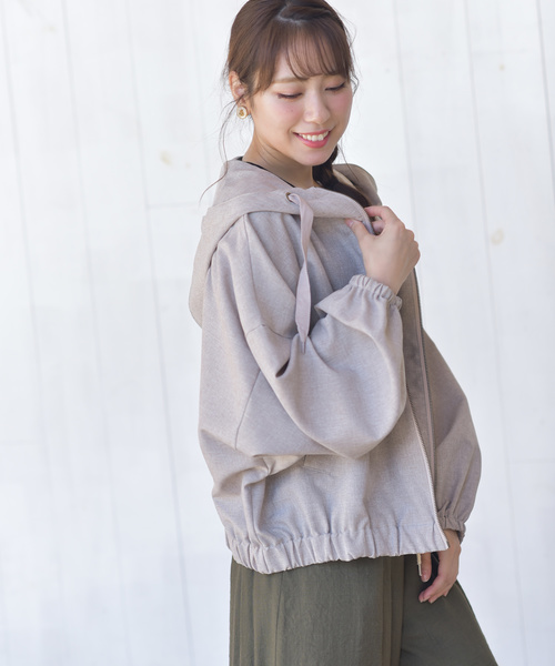 rps（アールピーエス）の「フード付ジップブルゾン（ブルゾン・レディース・ベージュ/ブラック/ライトベージュ/オレンジ・M）」の5枚目の写真