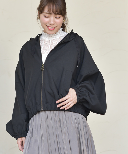 rps（アールピーエス）の「フード付ジップブルゾン（ブルゾン・レディース・ベージュ/ブラック/ライトベージュ/オレンジ・M）」の13枚目の写真