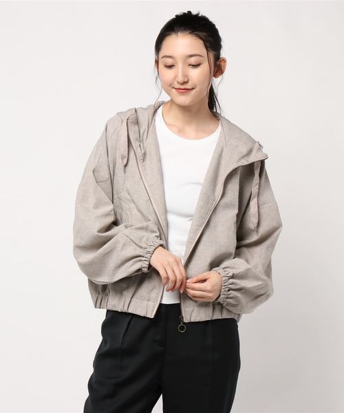 rps（アールピーエス）の「フード付ジップブルゾン（ブルゾン・レディース・ベージュ/ブラック/ライトベージュ/オレンジ・M）」の12枚目の写真