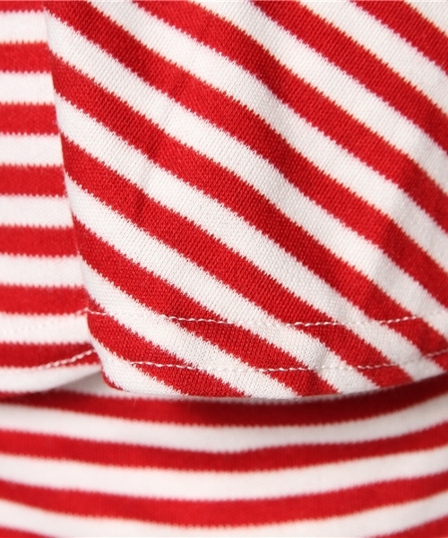 Chico（チコ）の「オフショルダーフリルT半袖（Tシャツ/カットソー・レディース・レッド/ネイビー・FREE）」の8枚目の写真