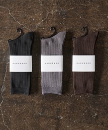 HARUSAKU CC | HARUSAKU CC : RIB Color long socks 3P set リブ カラー ロングソックス/ハイソックス 3P セット(ソックス/靴下)