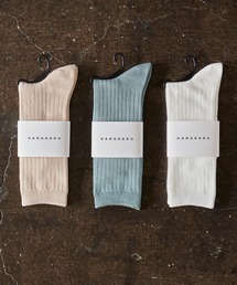 HARUSAKU CC | HARUSAKU CC : RIB Color long socks 3P set リブ カラー ロングソックス/ハイソックス 3P セット(ソックス/靴下)