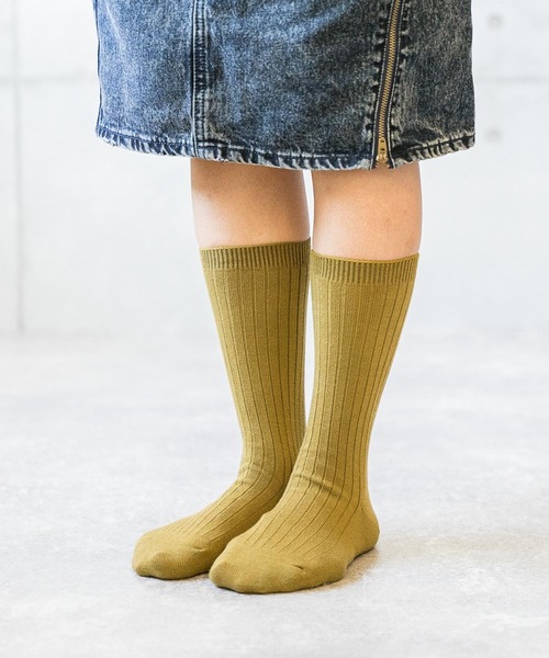 HARUSAKU CC（ハルサクシーシー）の「HARUSAKU CC : RIB Color long socks 3P set リブ カラー ロングソックス/ハイソックス 3P セット（ソックス/靴下・レディース・ブラック/オフホワイト/ブラウン/ライトグレー/ダークベージュ/チャコールグレー・S/M/L/SS/SMALL/MEDIUM）」の7枚目の写真