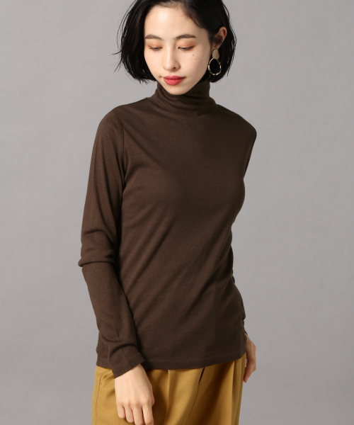 LOWRYS FARM（ローリーズファーム）の「ＢＡＳＩＣフライスタートル　856527（Tシャツ/カットソー・レディース・ブラウン/ブラック系その他/グリーン系その他/ブラック/オフホワイト・FREE）」の4枚目の写真