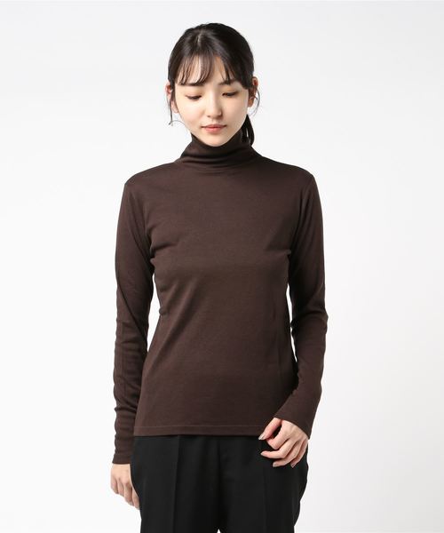 LOWRYS FARM（ローリーズファーム）の「ＢＡＳＩＣフライスタートル　856527（Tシャツ/カットソー・レディース・ブラウン/ブラック系その他/グリーン系その他/ブラック/オフホワイト・FREE）」の11枚目の写真