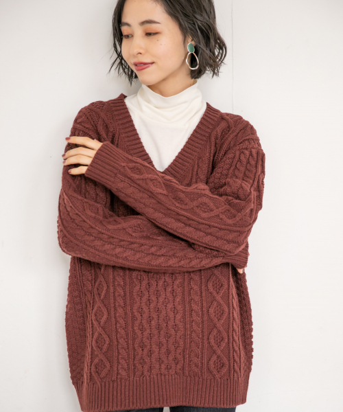 LOWRYS FARM（ローリーズファーム）の「ＢＡＳＩＣフライスタートル　856527（Tシャツ/カットソー・レディース・ブラウン/ブラック系その他/グリーン系その他/ブラック/オフホワイト・FREE）」の18枚目の写真