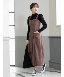 fifth | バックシャーリングジャンパースカート(ワンピース)