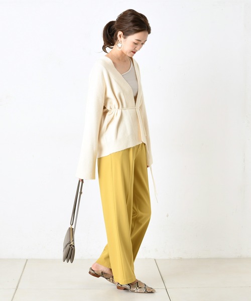 DouDou（ドゥドゥ）の「ストレッチ紐ベルト付カーディガン（カーディガン/ボレロ・レディース・ベージュ/オフホワイト・FREE）」の18枚目の写真