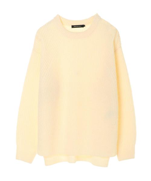 AMERICAN HOLIC（アメリカンホリック）の「片畦減らし目クルーネックニットプルオーバー　＊（ニット/セーター・レディース・ネイビー/ブルー/アイボリー/マスタード・M/L）」の19枚目の写真