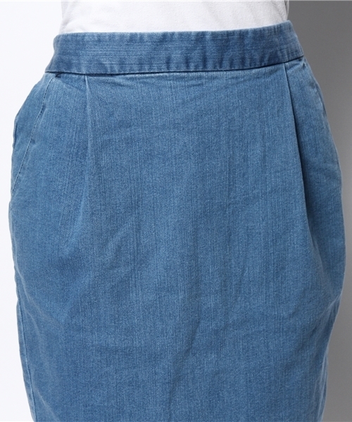 OUTLET(アウトレット)の「【CIAOPANIC TYPY】スラブデニムストレッチスカート(デニムスカート・レディース・ブルー/ホワイト・LARGE/MEDIUM/SMALL)」の7枚目の写真