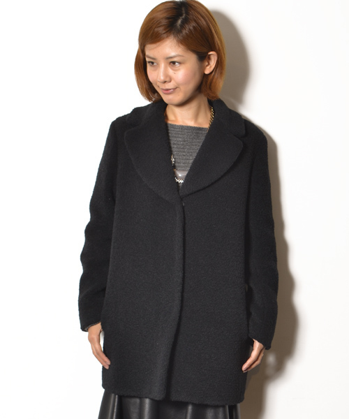 AMERICAN RAG CIE(アメリカンラグシー)の「ベビーアルパカシャギーコート/214-AMR-dms-L142-CO089(その他アウター・レディース・ブラック/ネイビー・FREE)」の1枚目の写真