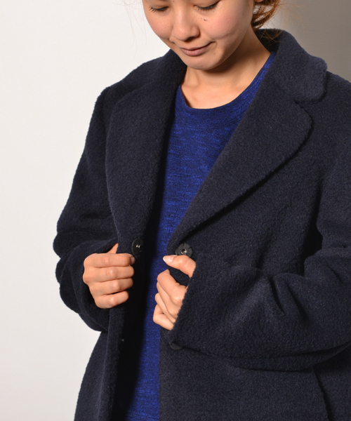 AMERICAN RAG CIE(アメリカンラグシー)の「ベビーアルパカシャギーコート/214-AMR-dms-L142-CO089(その他アウター・レディース・ブラック/ネイビー・FREE)」の11枚目の写真