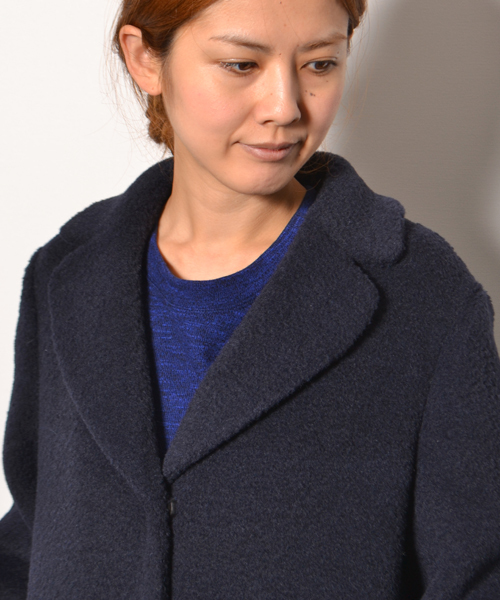 AMERICAN RAG CIE(アメリカンラグシー)の「ベビーアルパカシャギーコート/214-AMR-dms-L142-CO089(その他アウター・レディース・ブラック/ネイビー・FREE)」の3枚目の写真