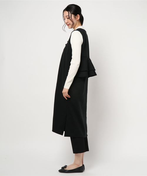 Pierrot（ピエロ）の「ボンディングバックフレアジレ（カーディガン/ボレロ・レディース・ブラック/ネイビー・M/L）」の15枚目の写真