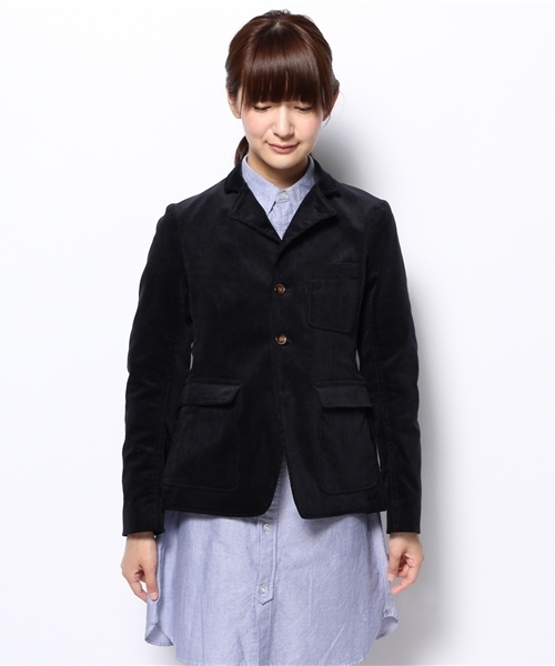 BEAMS BOY（ビームスボーイ）の「BEAMS BOY / コード 3ボタン ジャケット（テーラードジャケット・レディース・グレー/ネイビー・ONE SIZE）」の10枚目の写真