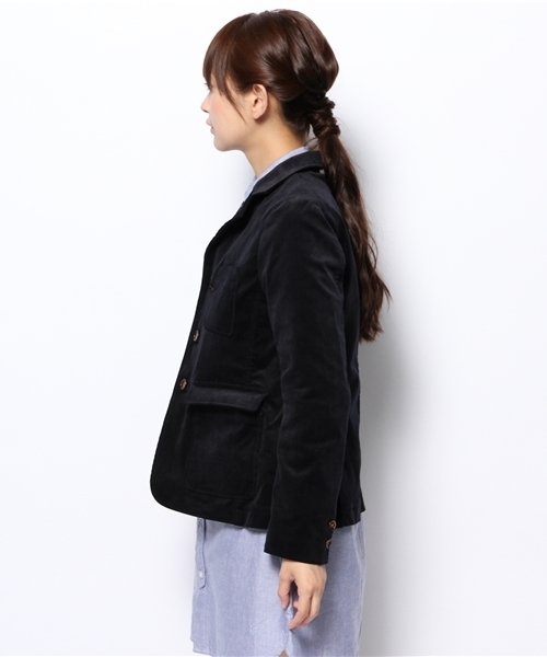 BEAMS BOY（ビームスボーイ）の「BEAMS BOY / コード 3ボタン ジャケット（テーラードジャケット・レディース・グレー/ネイビー・ONE SIZE）」の11枚目の写真