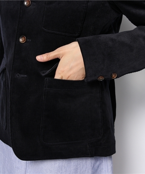 BEAMS BOY（ビームスボーイ）の「BEAMS BOY / コード 3ボタン ジャケット（テーラードジャケット・レディース・グレー/ネイビー・ONE SIZE）」の6枚目の写真