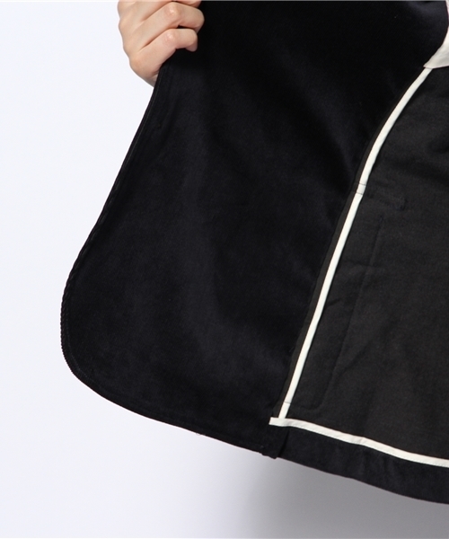 BEAMS BOY（ビームスボーイ）の「BEAMS BOY / コード 3ボタン ジャケット（テーラードジャケット・レディース・グレー/ネイビー・ONE SIZE）」の7枚目の写真