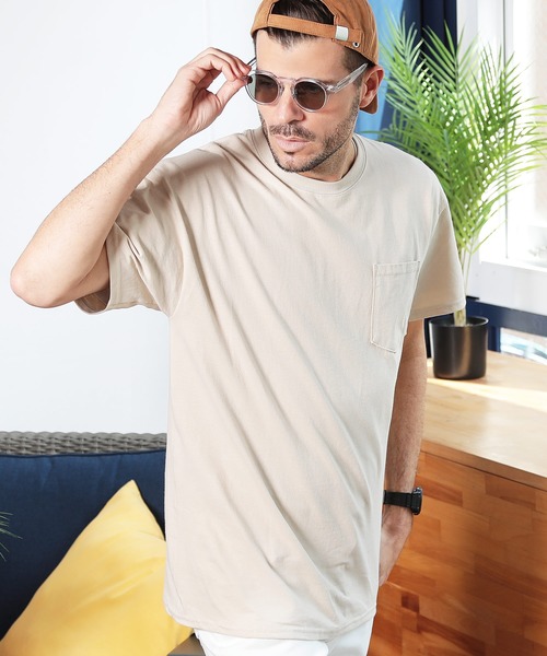 GILDAN(ギルダン)の「GILDAN ギルダン ビッグシルエット USAオーバーサイズ 半袖 ポケット 無地 Tシャツ(Tシャツ/カットソー・メンズ・ホワイト/チャコールグレー/ブラック/ダークグリーン/ライトブルー/アッシュグレー/杢グレー/サンドベージュ/レッド/オレンジ/オレンジ系その他/ライム/ネイビー/マルーン/ロイヤルブルー・MEDIUM/LARGE/X-LARGE/XX-LARGE)」の7枚目の写真