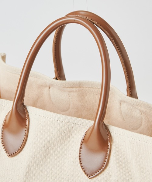 mystic（ミスティック）の「キャンバス2WAYトート/トートバッグ/バック/通勤/通学（トートバッグ・レディース・ブラック/ブラウン/カーキ・FREE）」の6枚目の写真