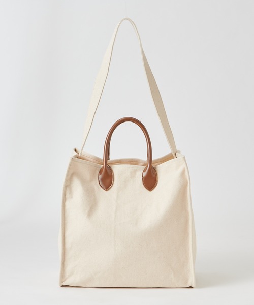 mystic（ミスティック）の「キャンバス2WAYトート/トートバッグ/バック/通勤/通学（トートバッグ・レディース・ブラック/ブラウン/カーキ・FREE）」の7枚目の写真